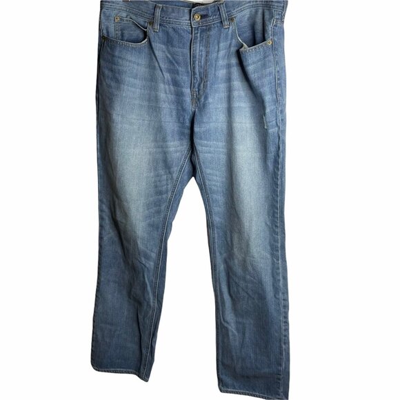 J Crew The Sutton Jeans Mens 35 X 32 Blue Slim Straight Light Wash - Picture 1 of 7
